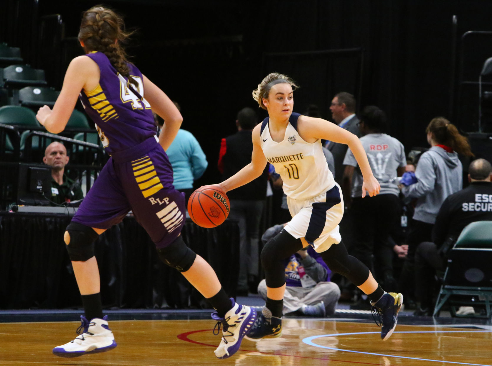 Gallery: Girls Basketball State Finals: Marquette Catholic vs. Vincennes Rivet